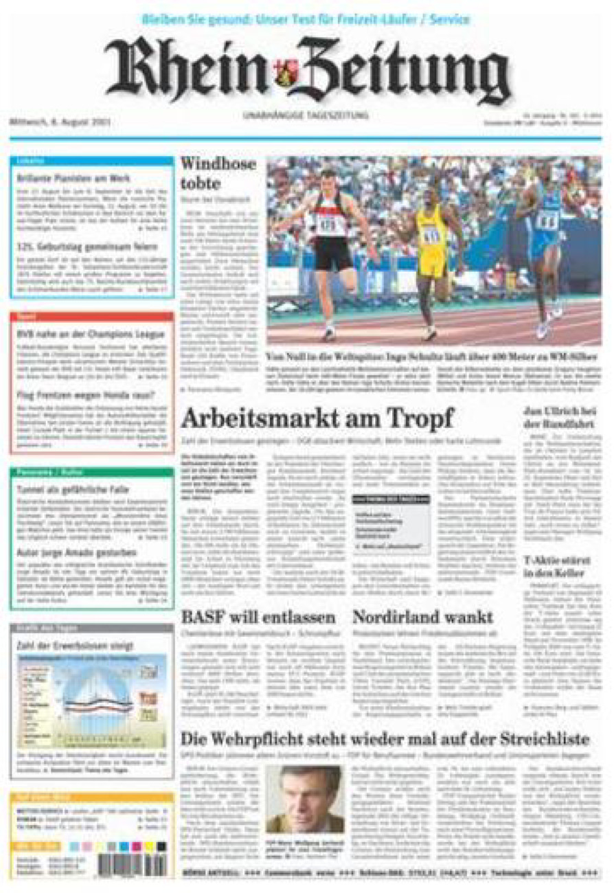 Rhein-Zeitung Kreis Cochem-Zell vom Mittwoch, 08.08.2001