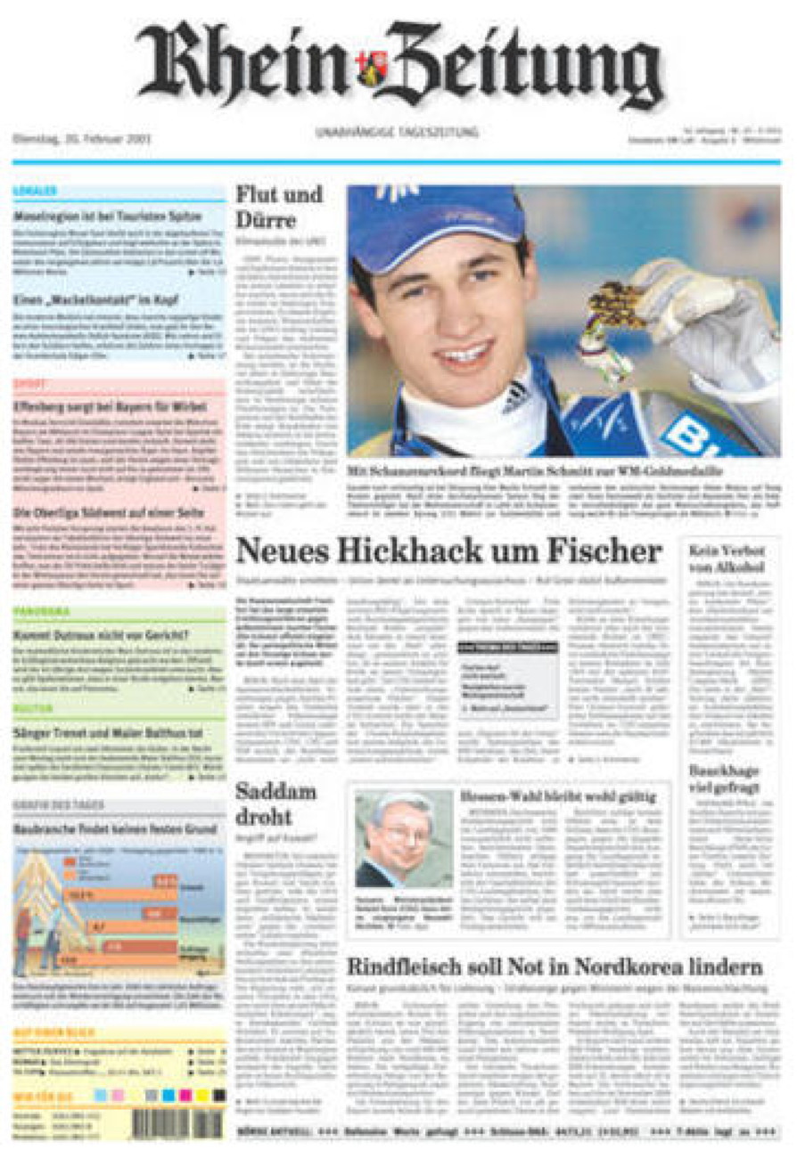 Rhein-Zeitung Kreis Cochem-Zell vom Dienstag, 20.02.2001