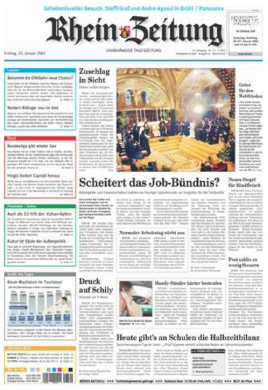 Rhein-Zeitung Kreis Cochem-Zell vom Freitag, 25.01.2002