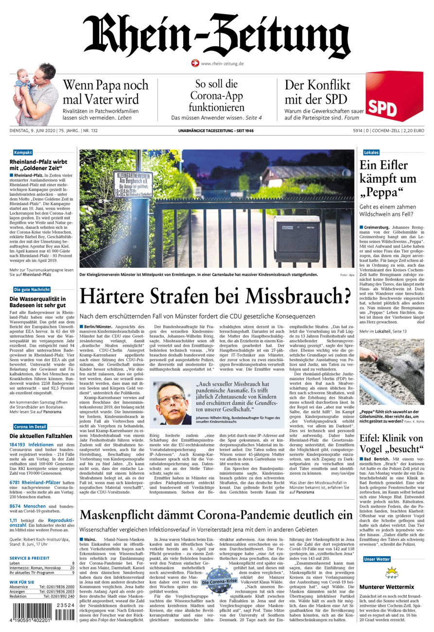 Rhein-Zeitung Kreis Cochem-Zell vom Dienstag, 09.06.2020