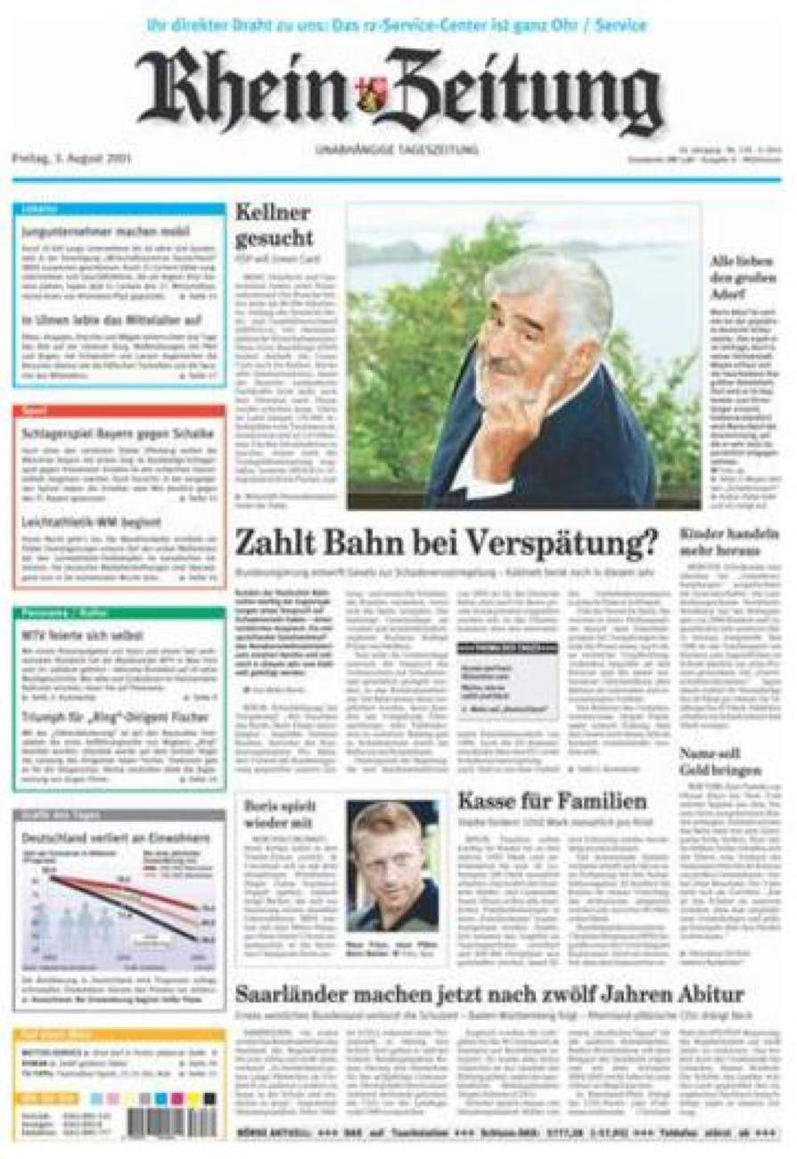 Rhein-Zeitung Kreis Cochem-Zell vom Freitag, 03.08.2001