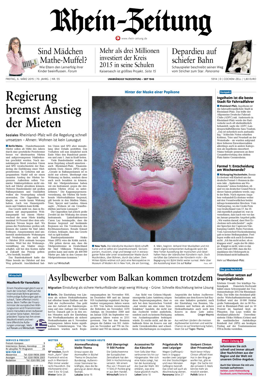 Rhein-Zeitung Kreis Cochem-Zell vom Freitag, 06.03.2015