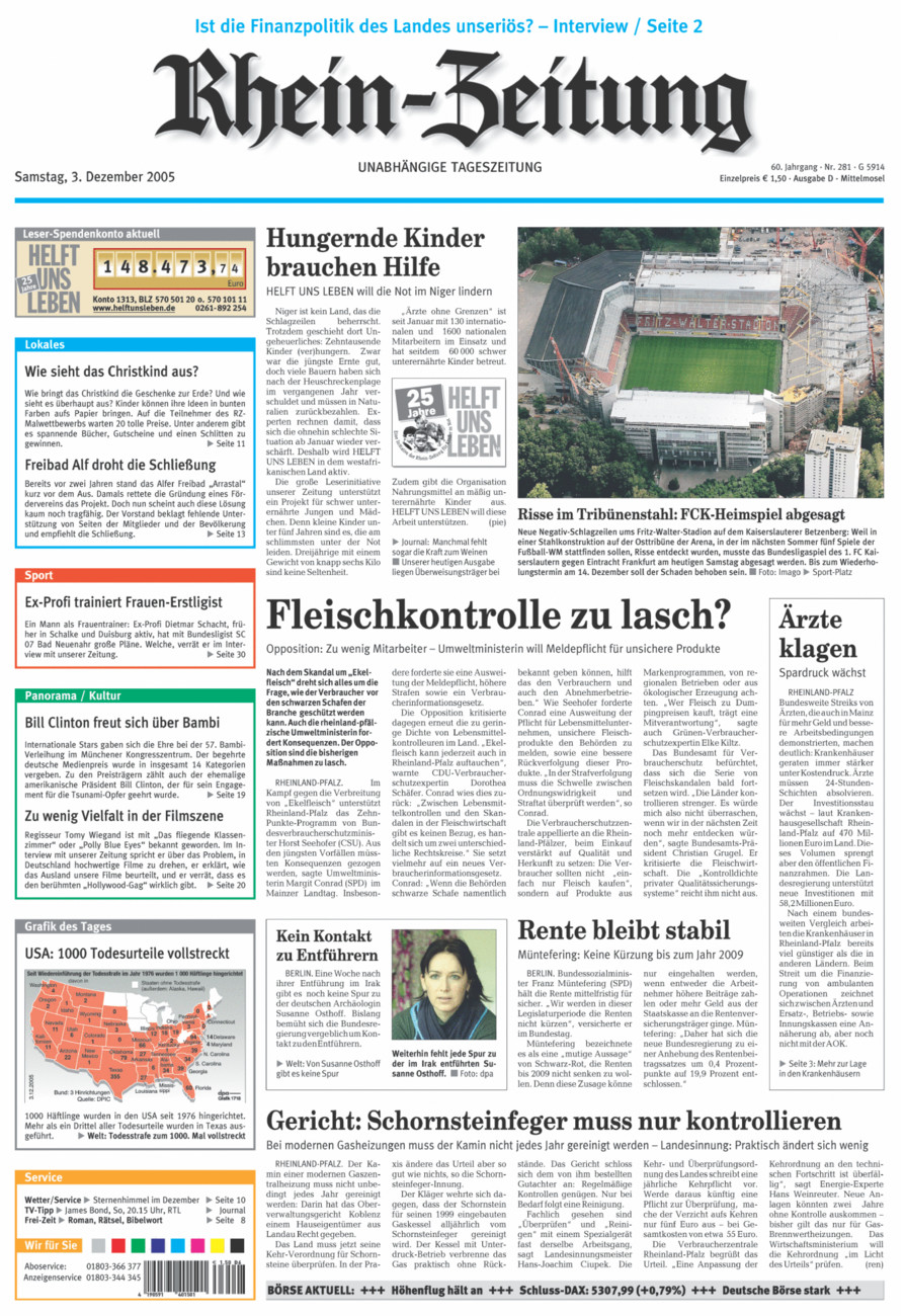 Rhein-Zeitung Kreis Cochem-Zell vom Samstag, 03.12.2005
