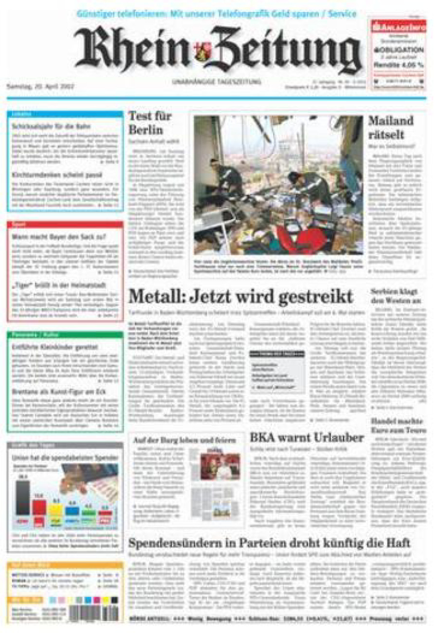 Rhein-Zeitung Kreis Cochem-Zell vom Samstag, 20.04.2002