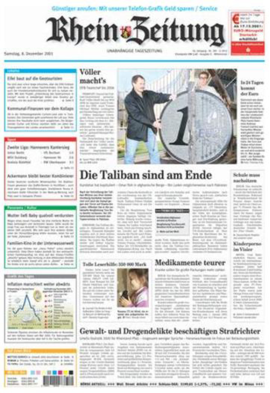 Rhein-Zeitung Kreis Cochem-Zell vom Samstag, 08.12.2001