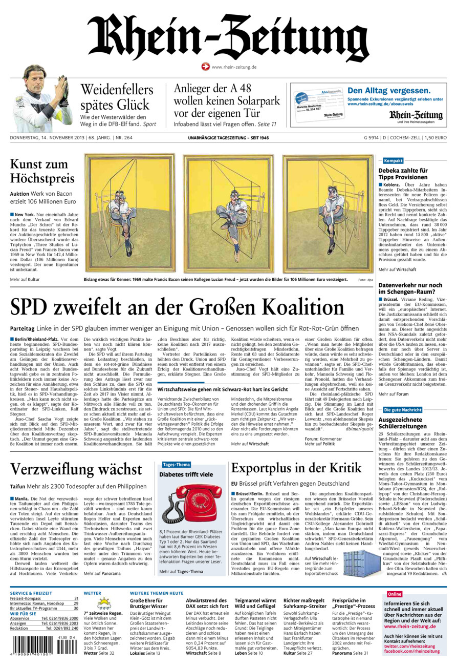 Rhein-Zeitung Kreis Cochem-Zell vom Donnerstag, 14.11.2013