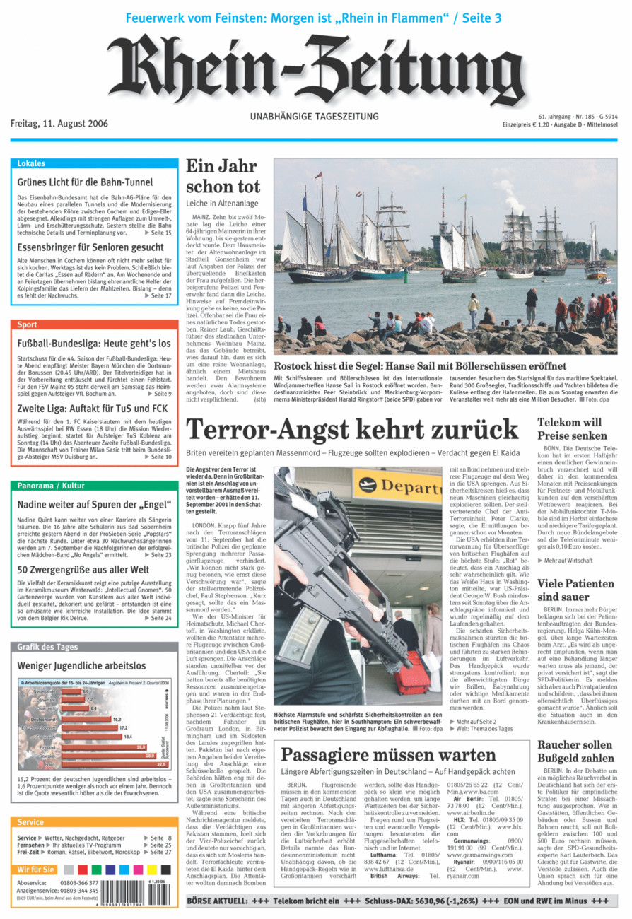 Rhein-Zeitung Kreis Cochem-Zell vom Freitag, 11.08.2006