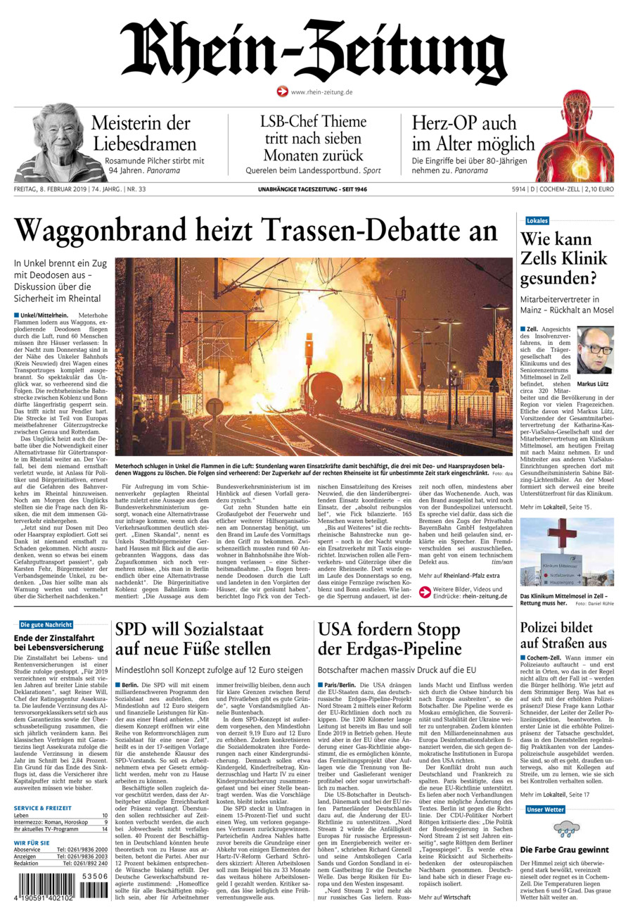 Rhein-Zeitung Kreis Cochem-Zell vom Freitag, 08.02.2019