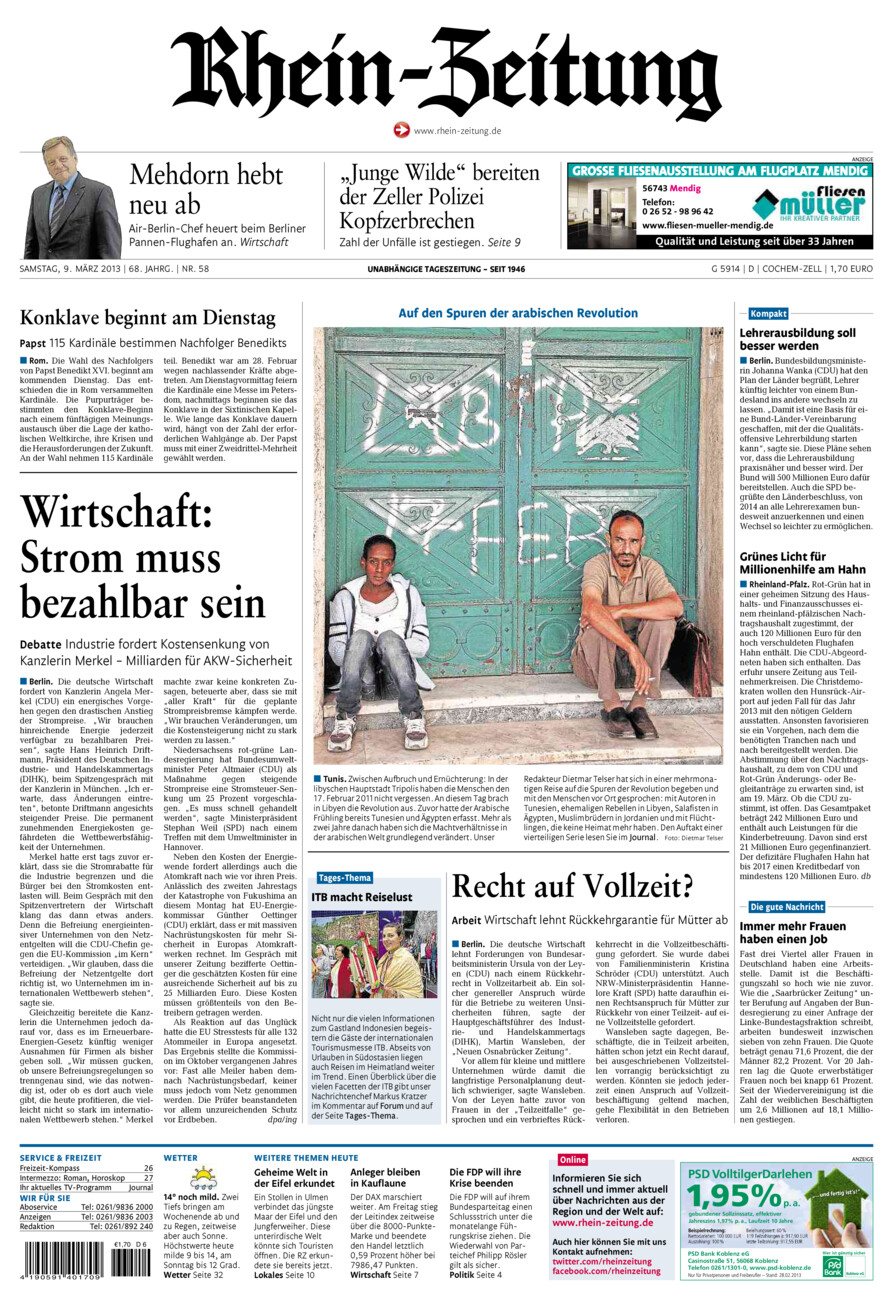 Rhein-Zeitung Kreis Cochem-Zell vom Samstag, 09.03.2013