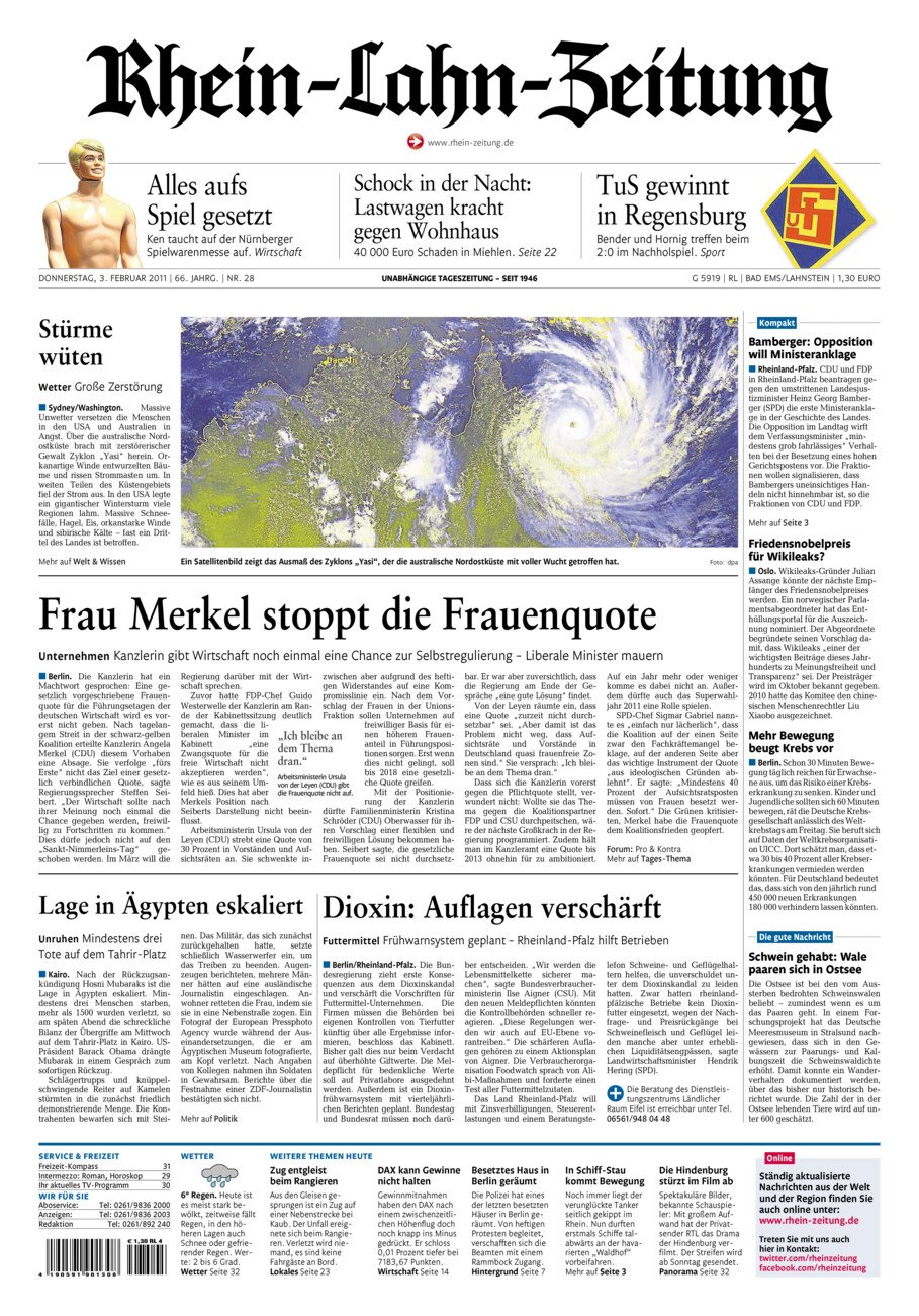 Rhein-Lahn-Zeitung vom Donnerstag, 03.02.2011