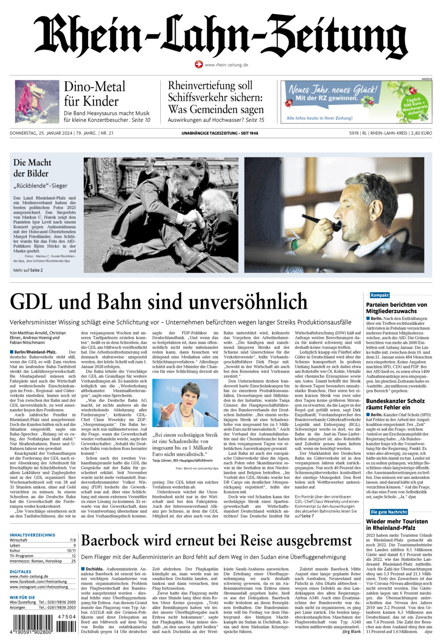 Rhein-Lahn-Zeitung vom Donnerstag, 25.01.2024