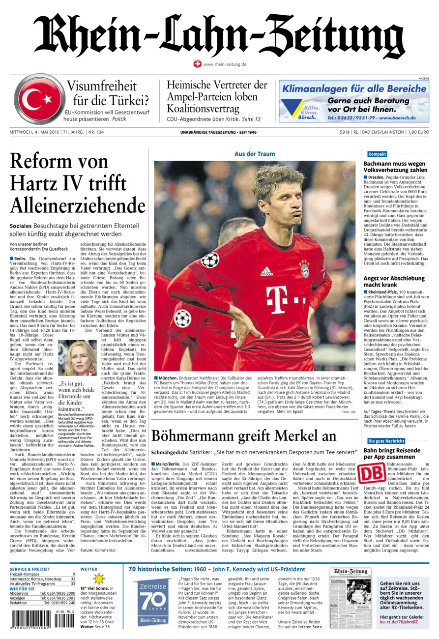 Rhein-Lahn-Zeitung vom Mittwoch, 04.05.2016
