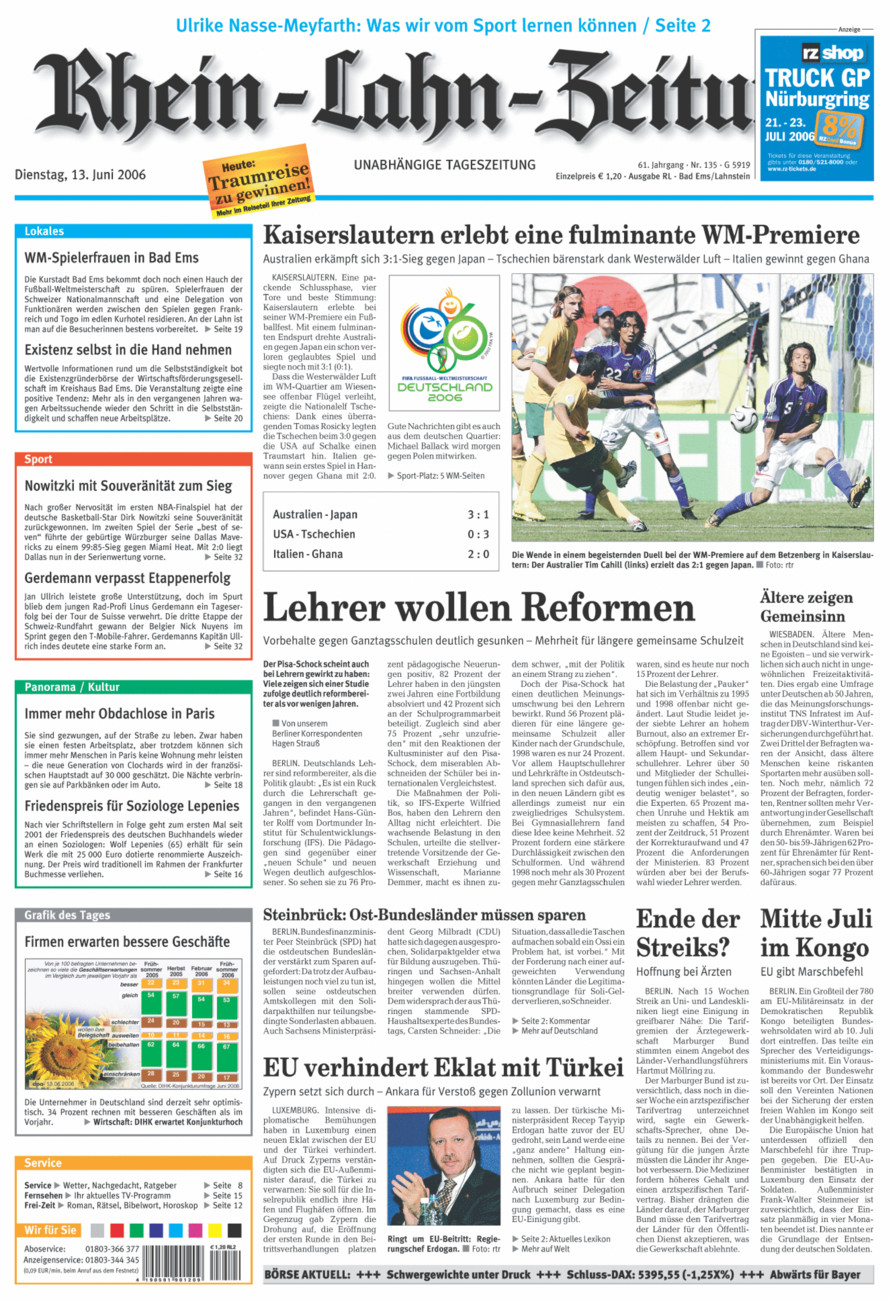 Rhein-Lahn-Zeitung vom Dienstag, 13.06.2006