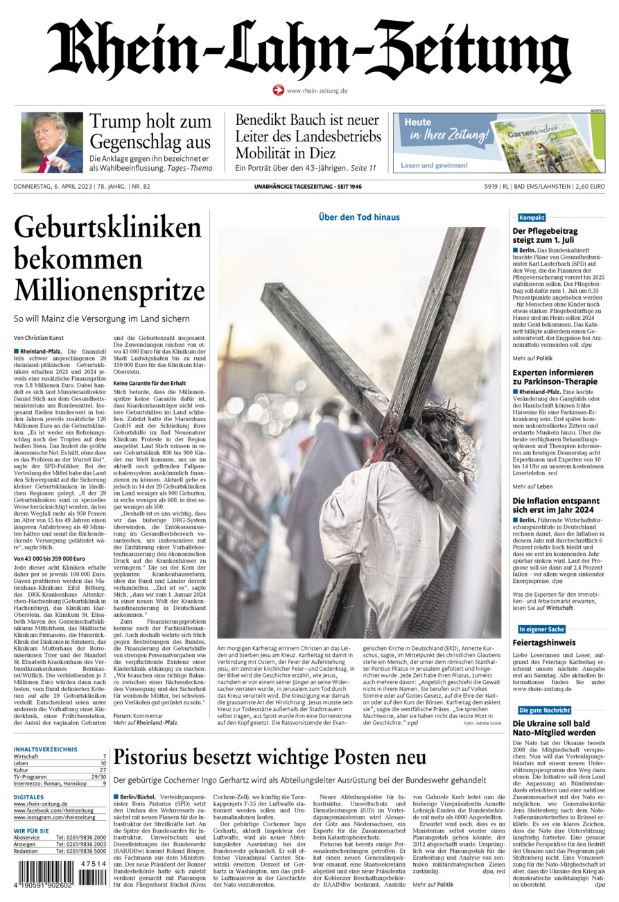 Rhein-Lahn-Zeitung vom Donnerstag, 06.04.2023