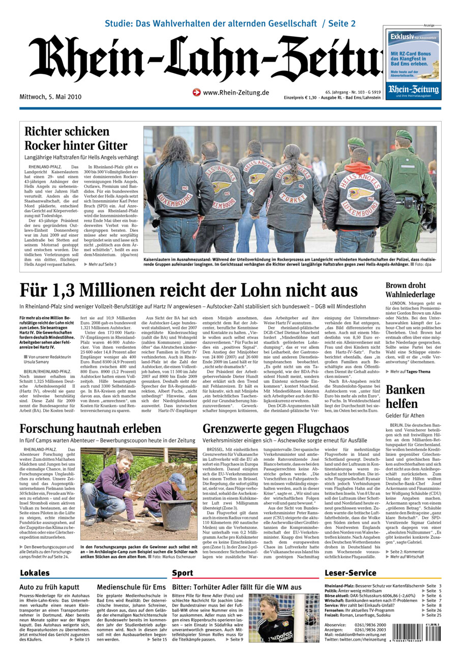 Rhein-Lahn-Zeitung vom Mittwoch, 05.05.2010