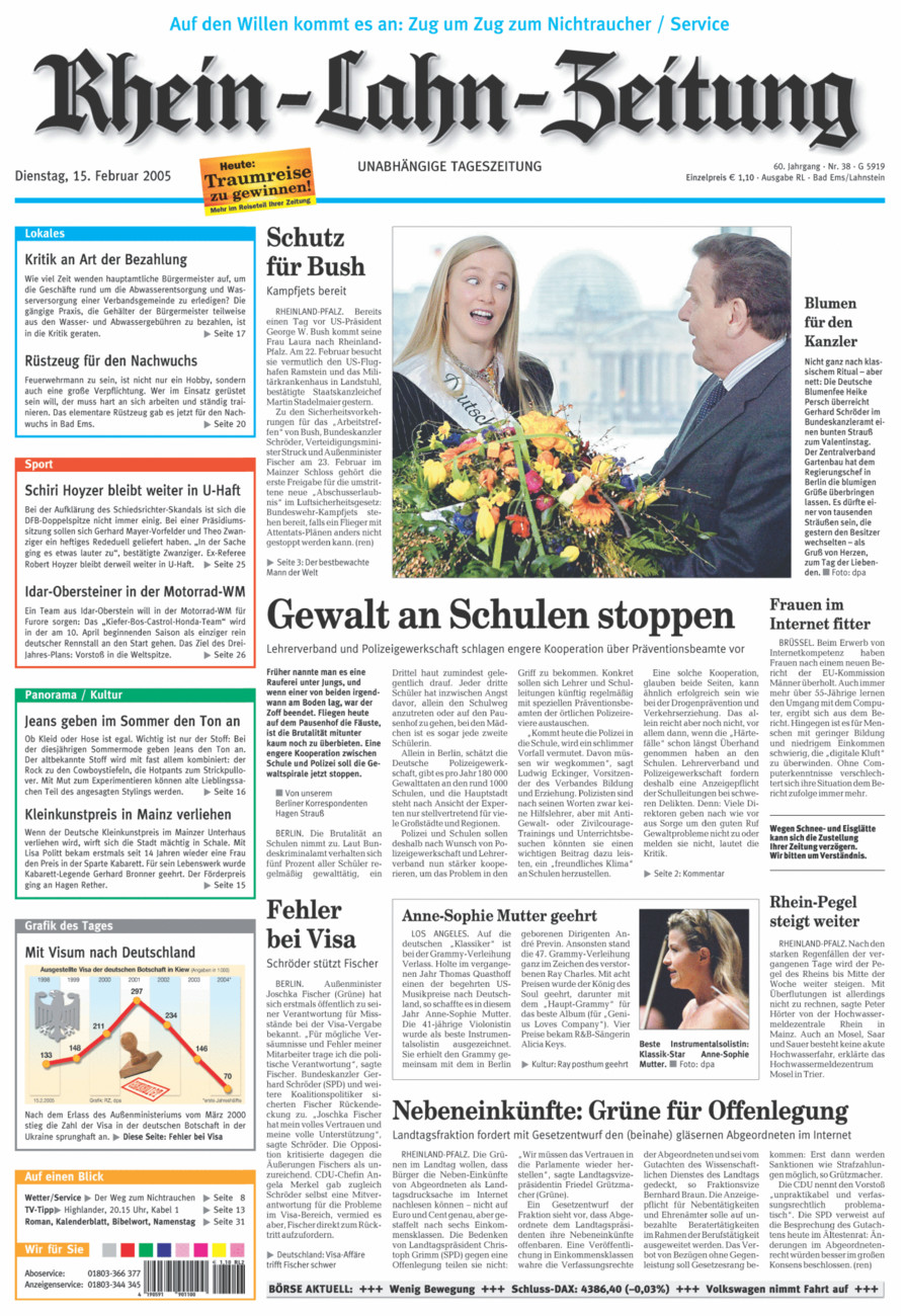 Rhein-Lahn-Zeitung vom Dienstag, 15.02.2005