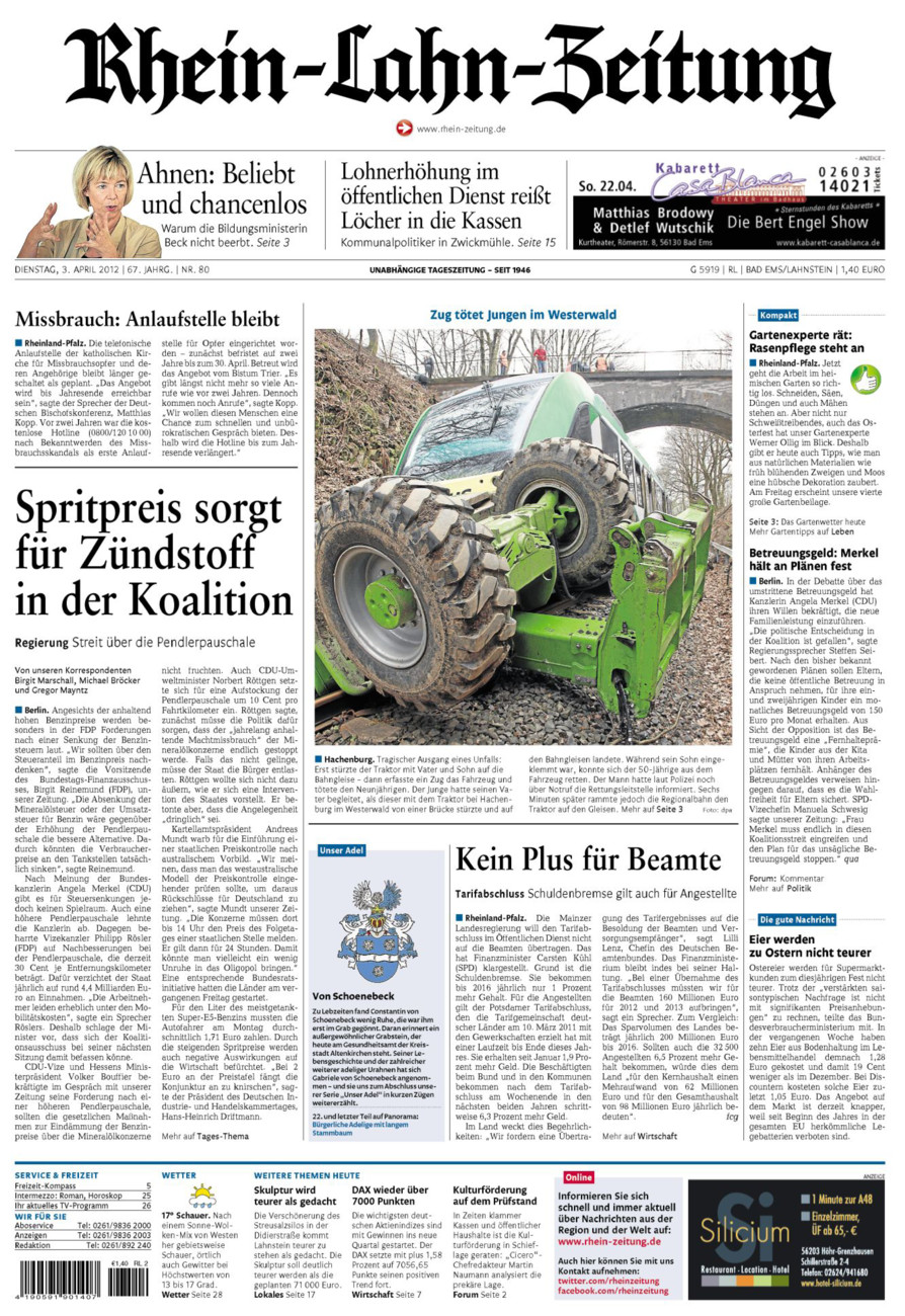 Rhein-Lahn-Zeitung vom Dienstag, 03.04.2012