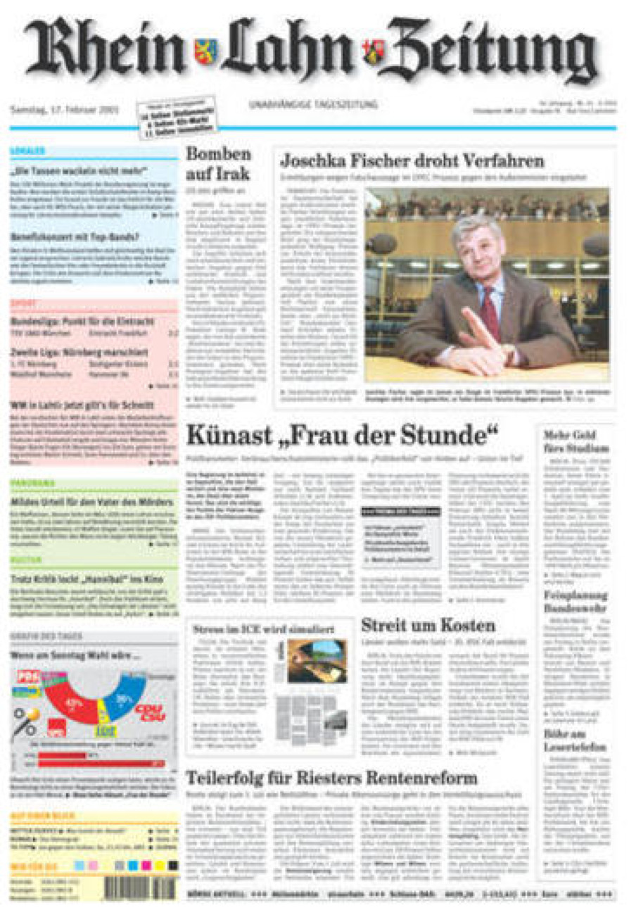 Rhein-Lahn-Zeitung vom Samstag, 17.02.2001