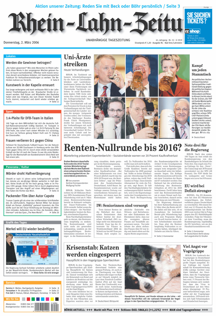 Rhein-Lahn-Zeitung vom Donnerstag, 02.03.2006