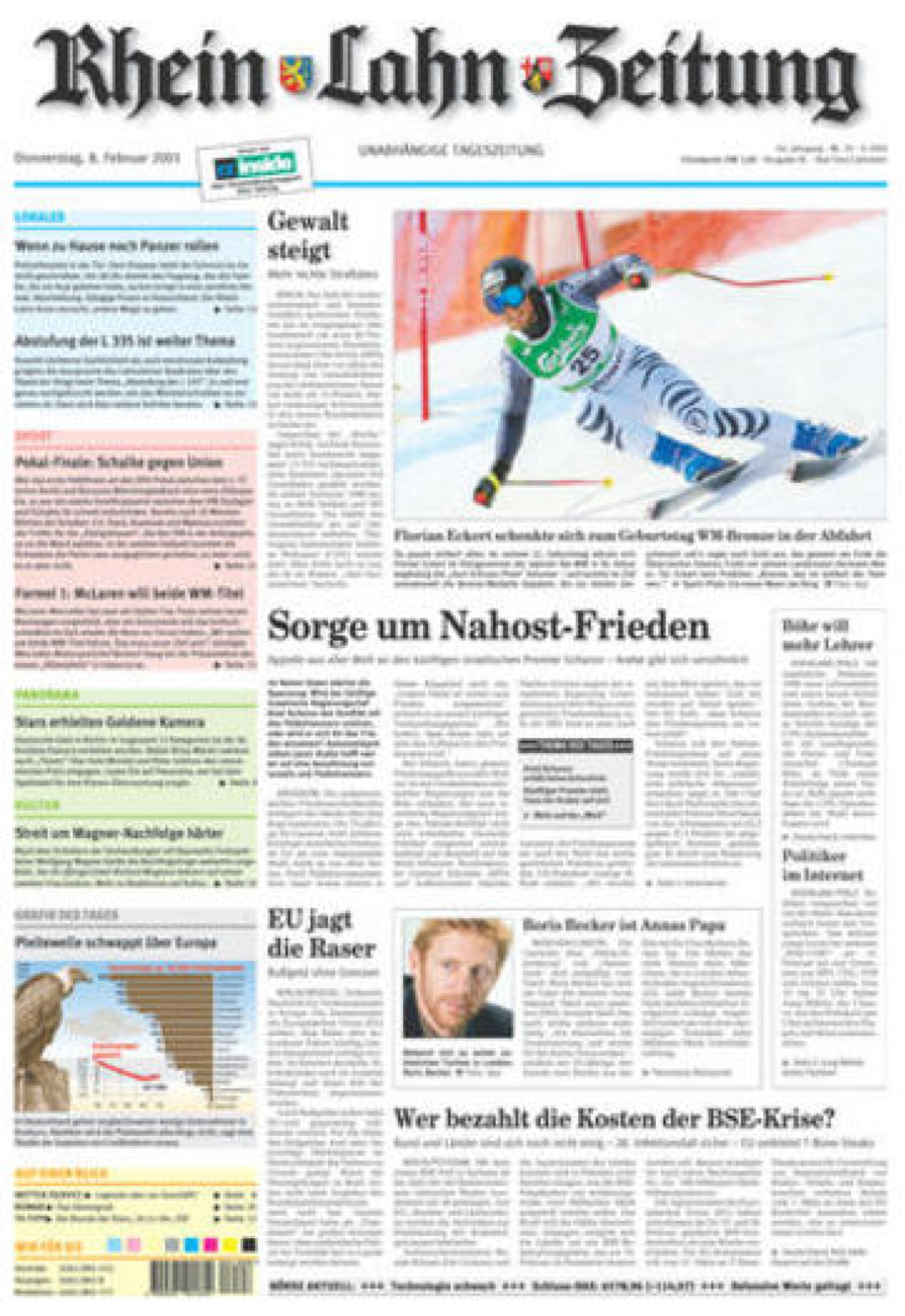 Rhein-Lahn-Zeitung vom Donnerstag, 08.02.2001