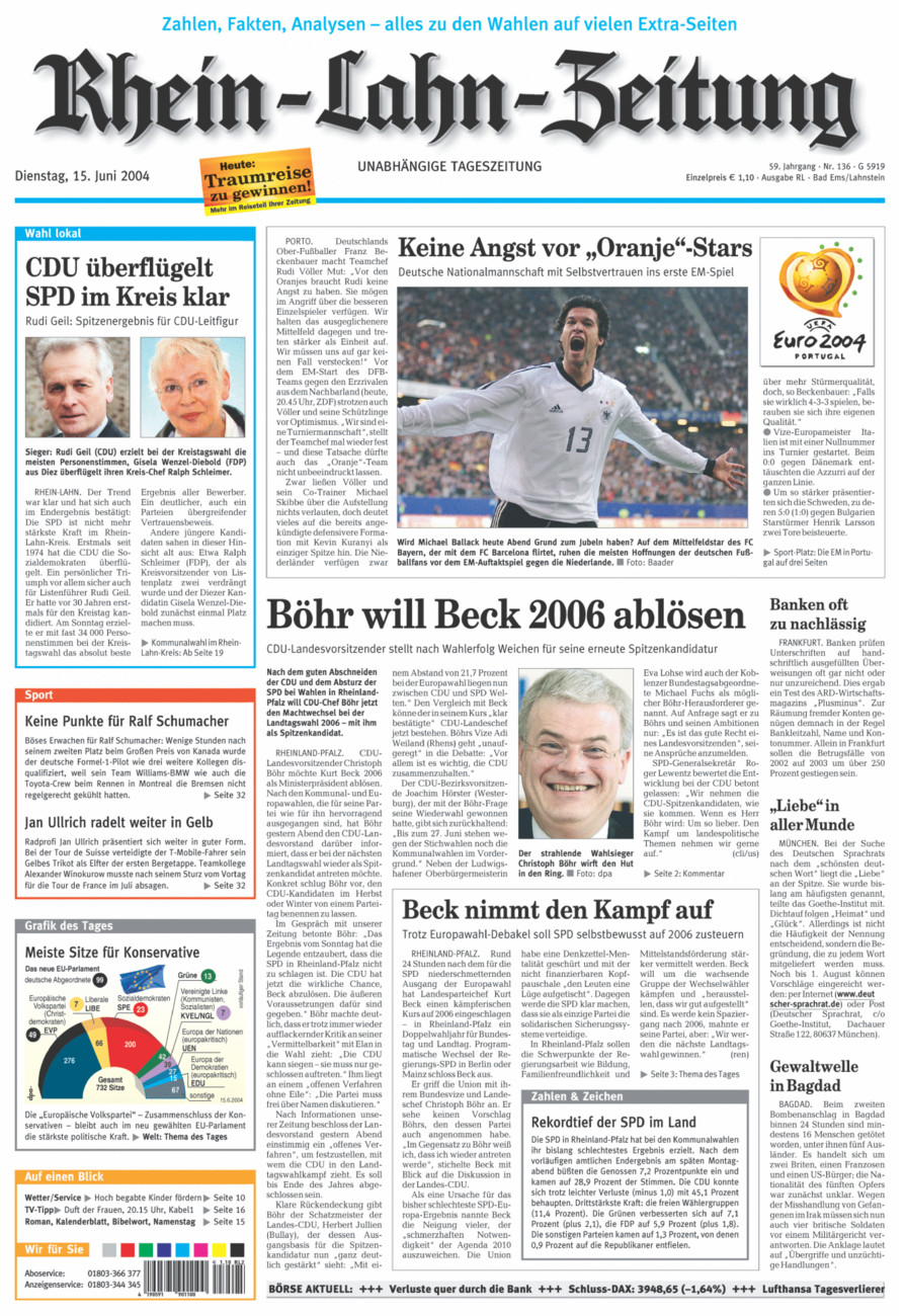 Rhein-Lahn-Zeitung vom Dienstag, 15.06.2004