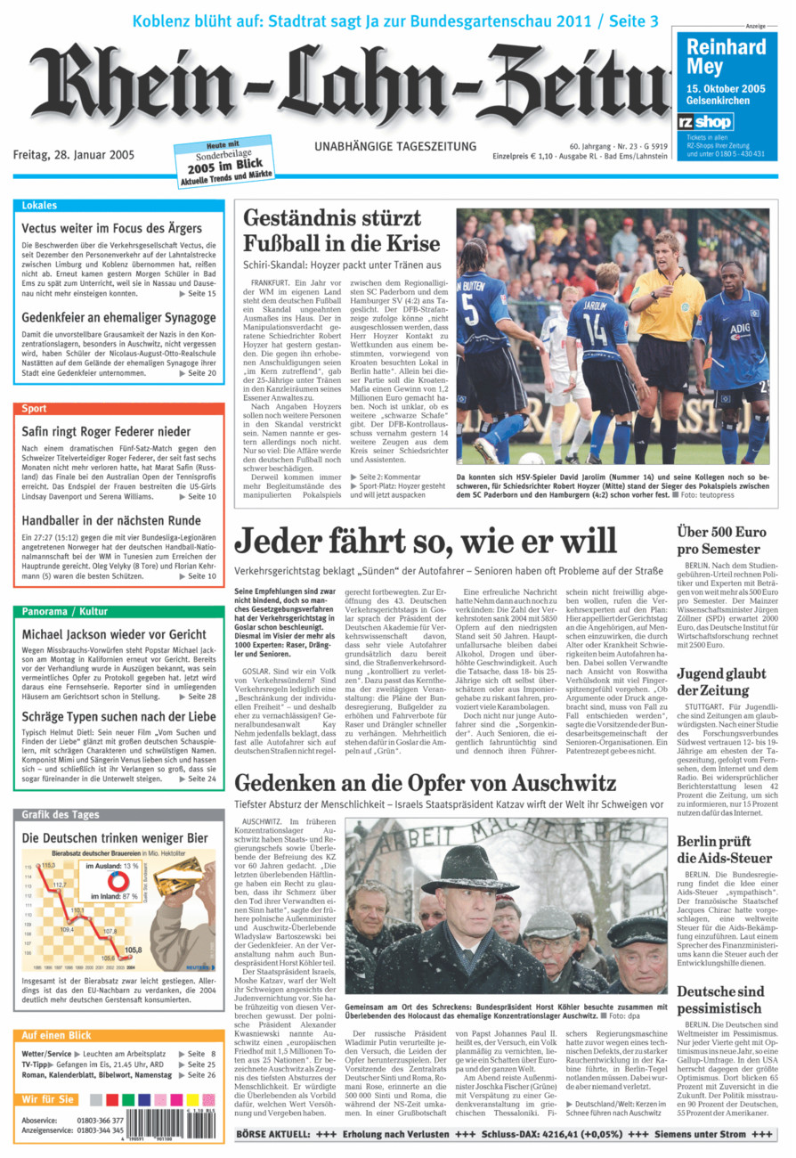Rhein-Lahn-Zeitung vom Freitag, 28.01.2005