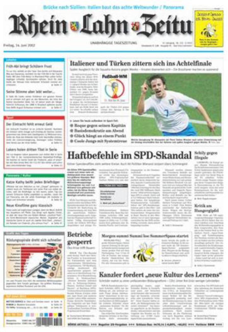 Rhein-Lahn-Zeitung vom Freitag, 14.06.2002