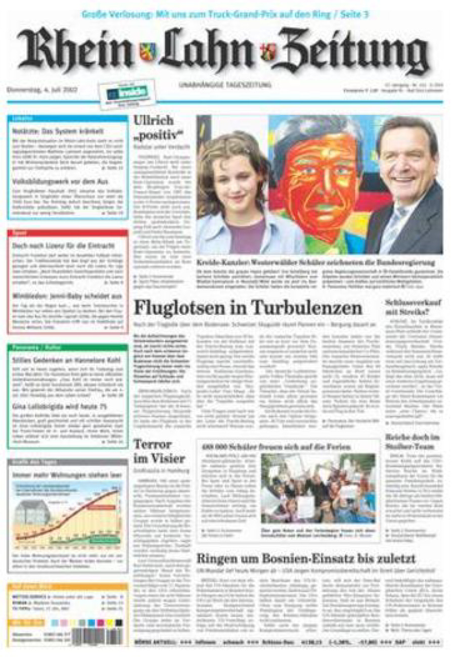 Rhein-Lahn-Zeitung vom Donnerstag, 04.07.2002