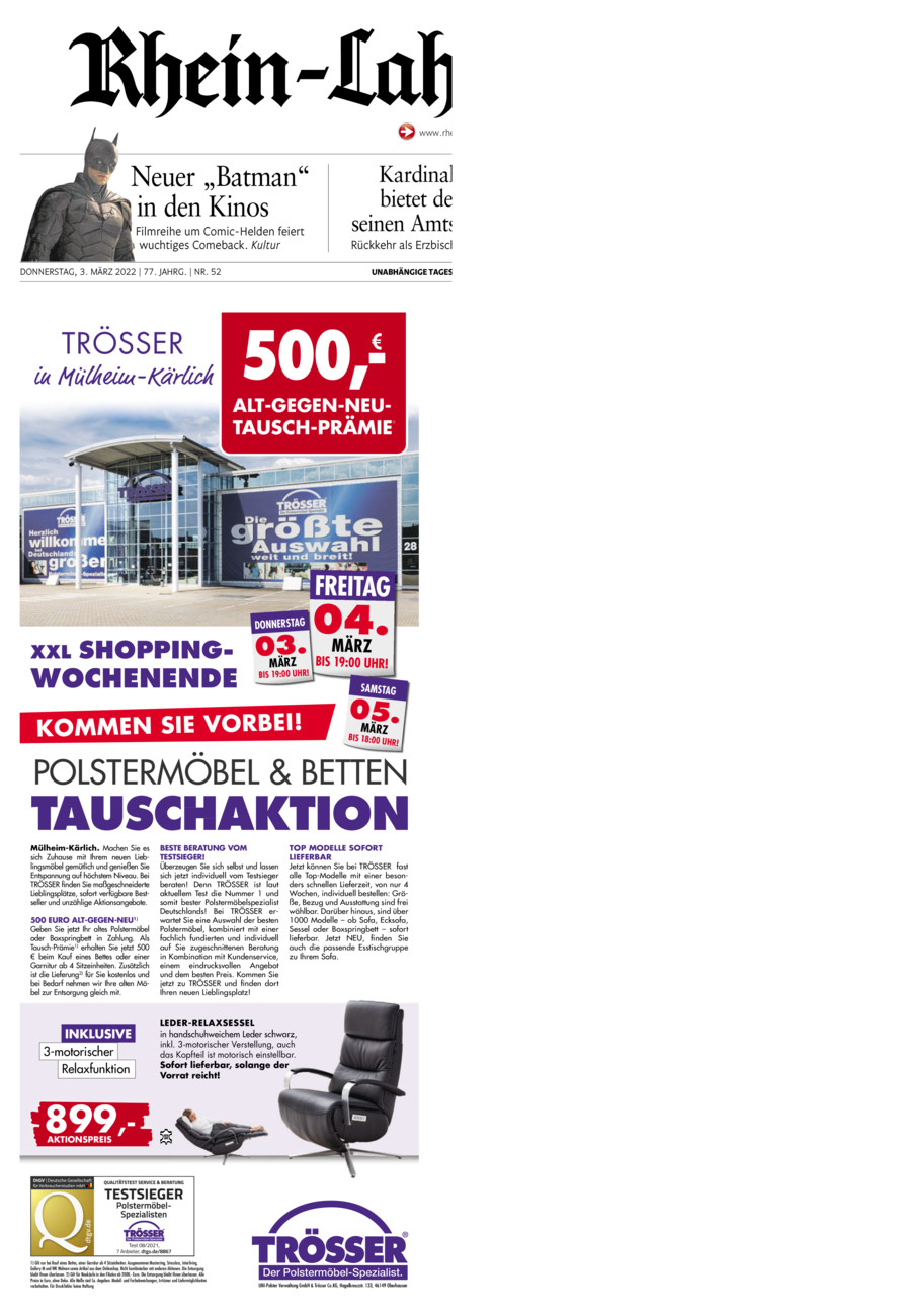 Rhein-Lahn-Zeitung vom Donnerstag, 03.03.2022