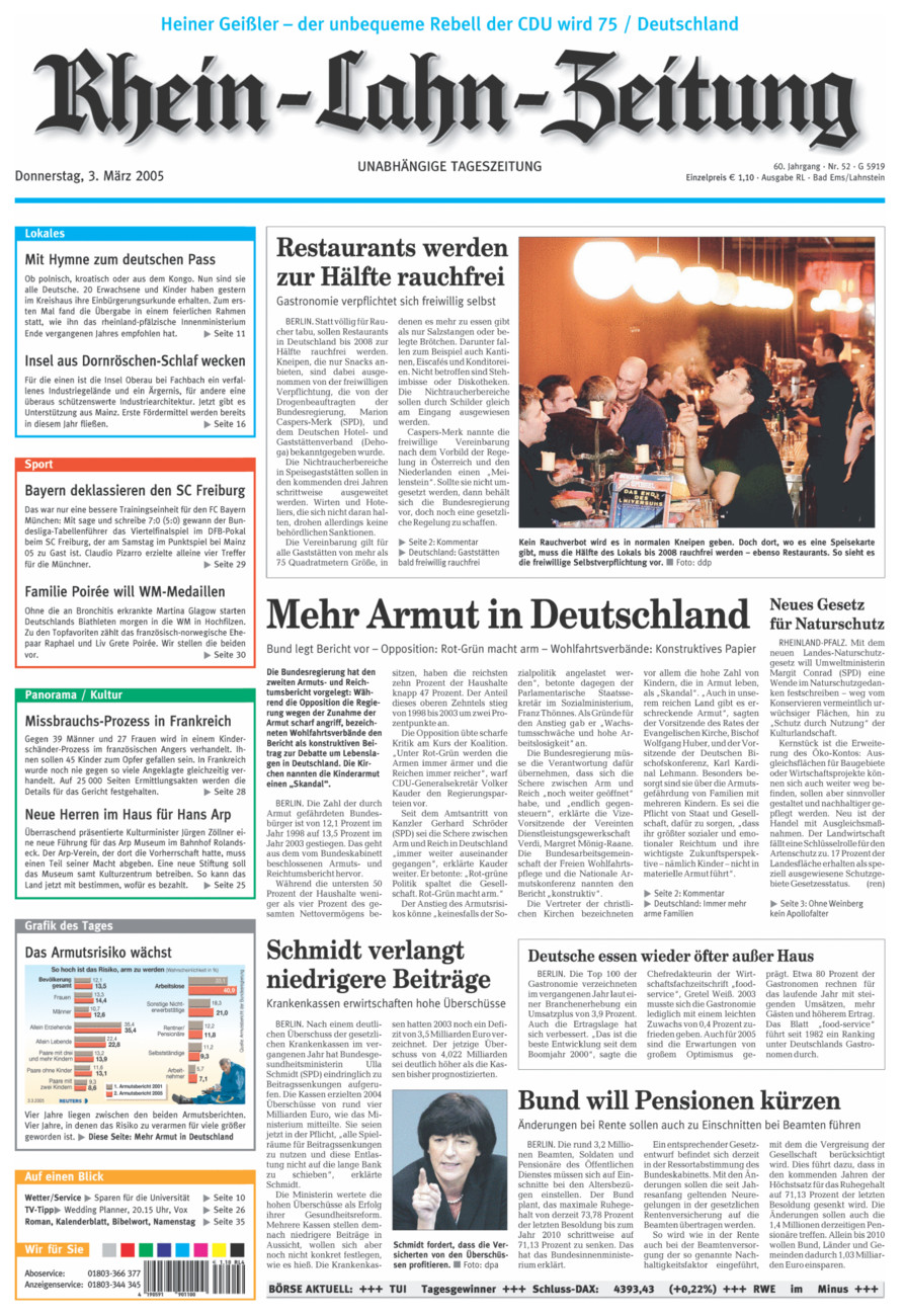 Rhein-Lahn-Zeitung vom Donnerstag, 03.03.2005