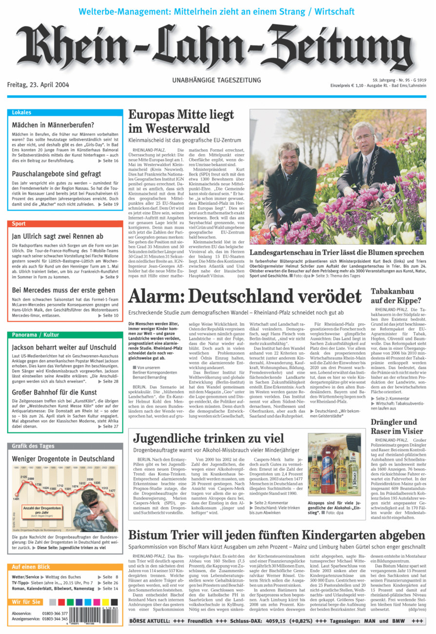 Rhein-Lahn-Zeitung vom Freitag, 23.04.2004