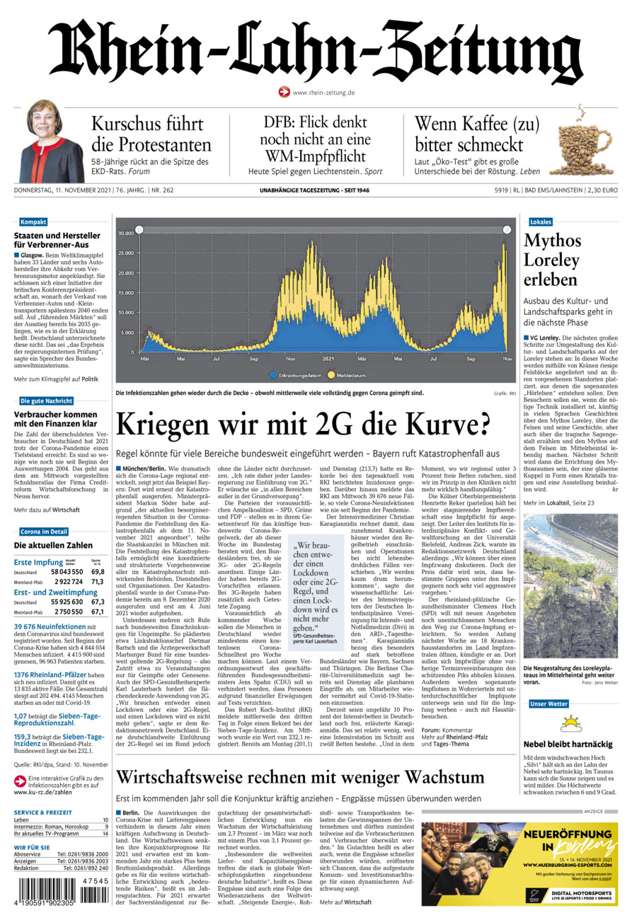 Rhein-Lahn-Zeitung vom Donnerstag, 11.11.2021