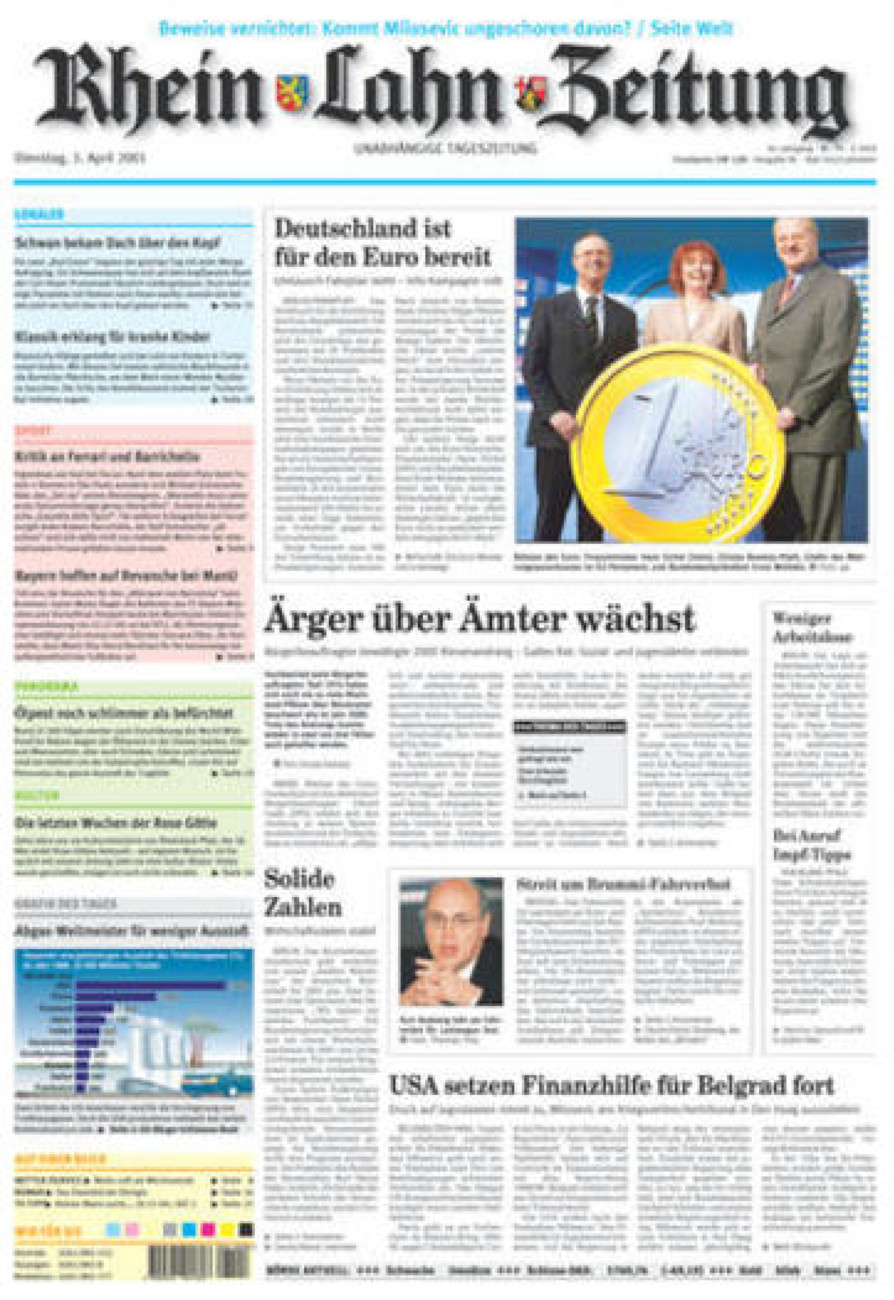 Rhein-Lahn-Zeitung vom Dienstag, 03.04.2001