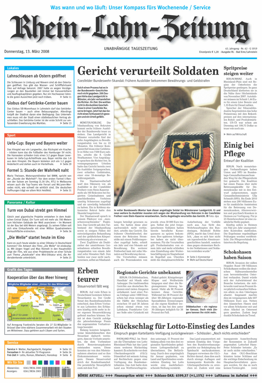 Rhein-Lahn-Zeitung vom Donnerstag, 13.03.2008