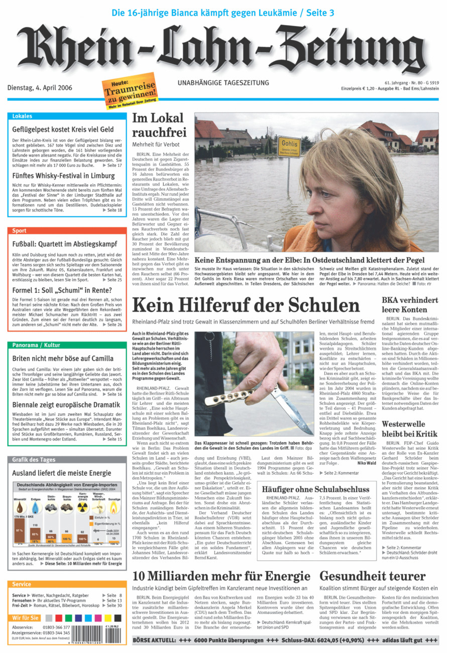 Rhein-Lahn-Zeitung vom Dienstag, 04.04.2006