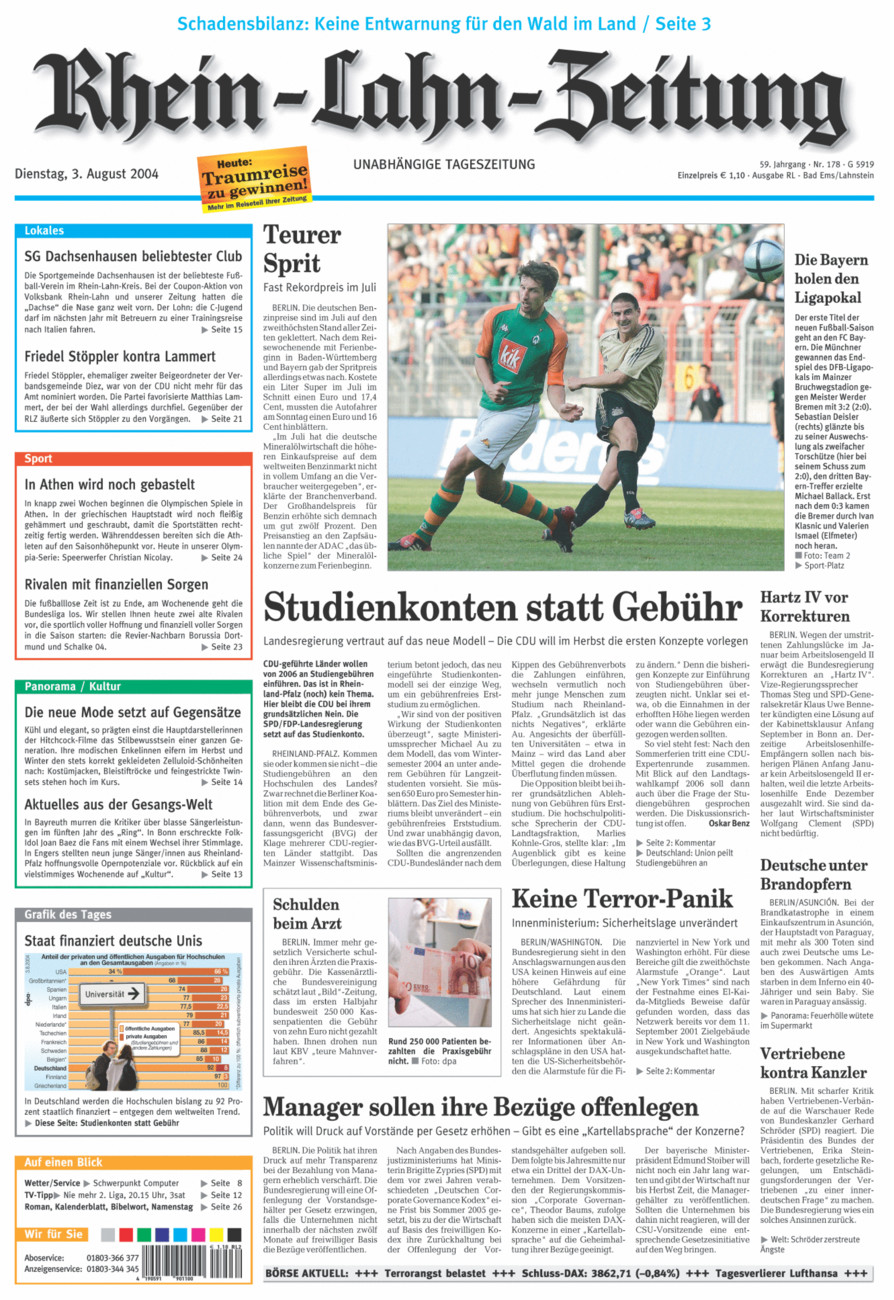 Rhein-Lahn-Zeitung vom Dienstag, 03.08.2004