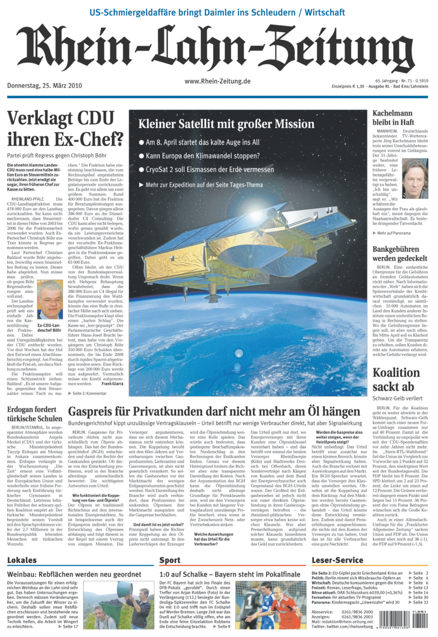 Rhein-Lahn-Zeitung vom Donnerstag, 25.03.2010