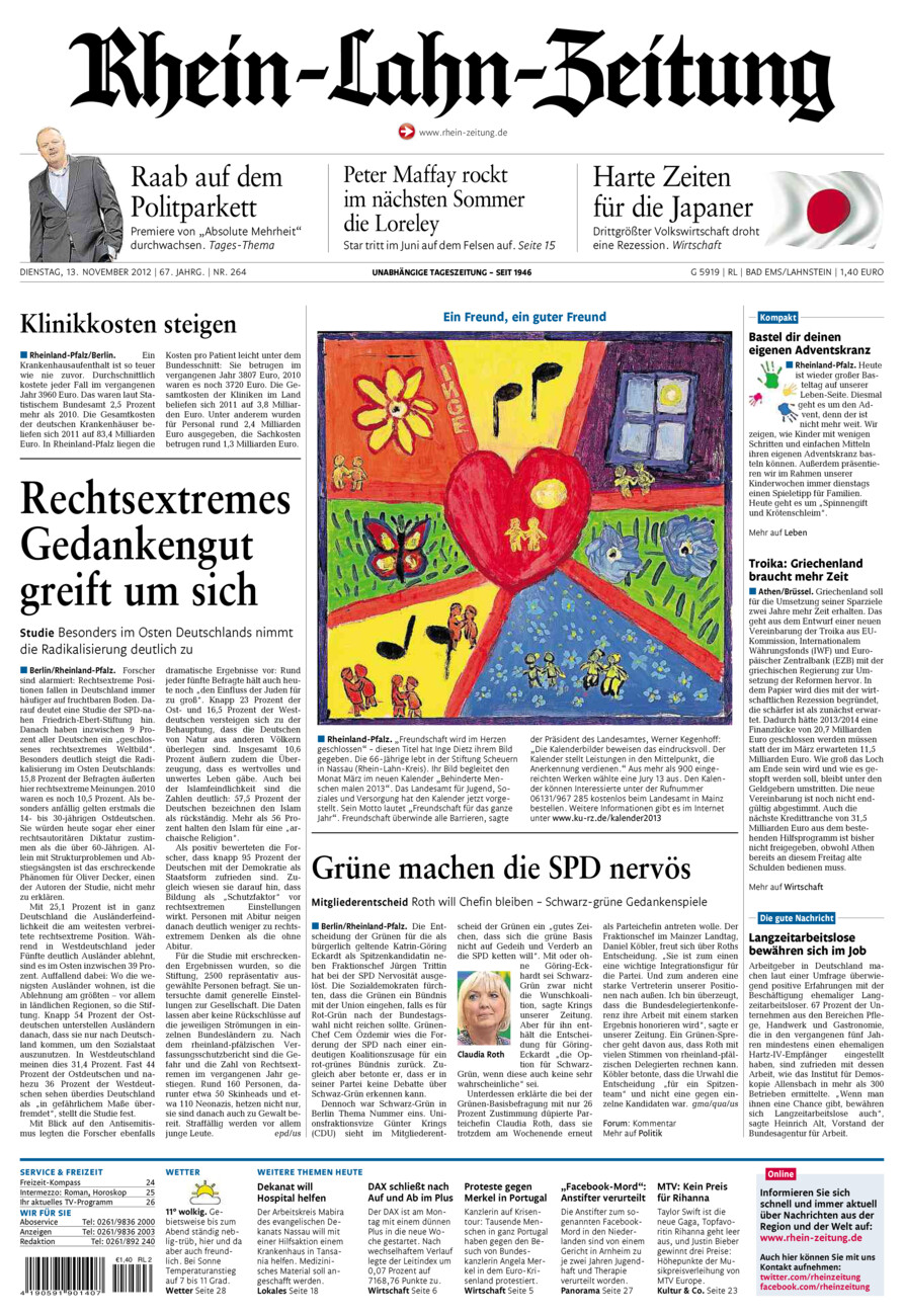 Rhein-Lahn-Zeitung vom Dienstag, 13.11.2012