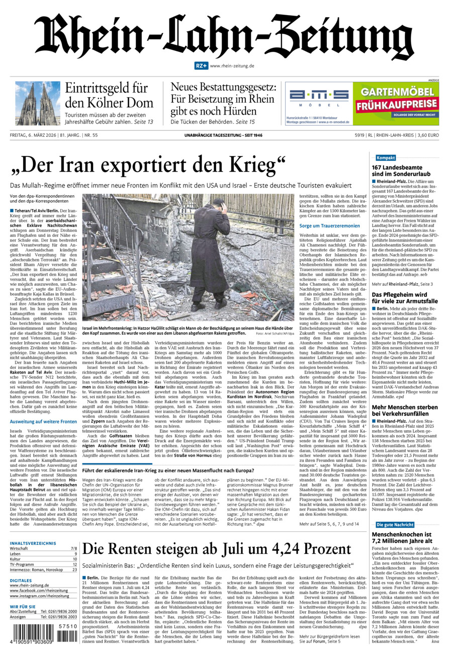 Rhein-Lahn-Zeitung vom Freitag, 06.03.2026