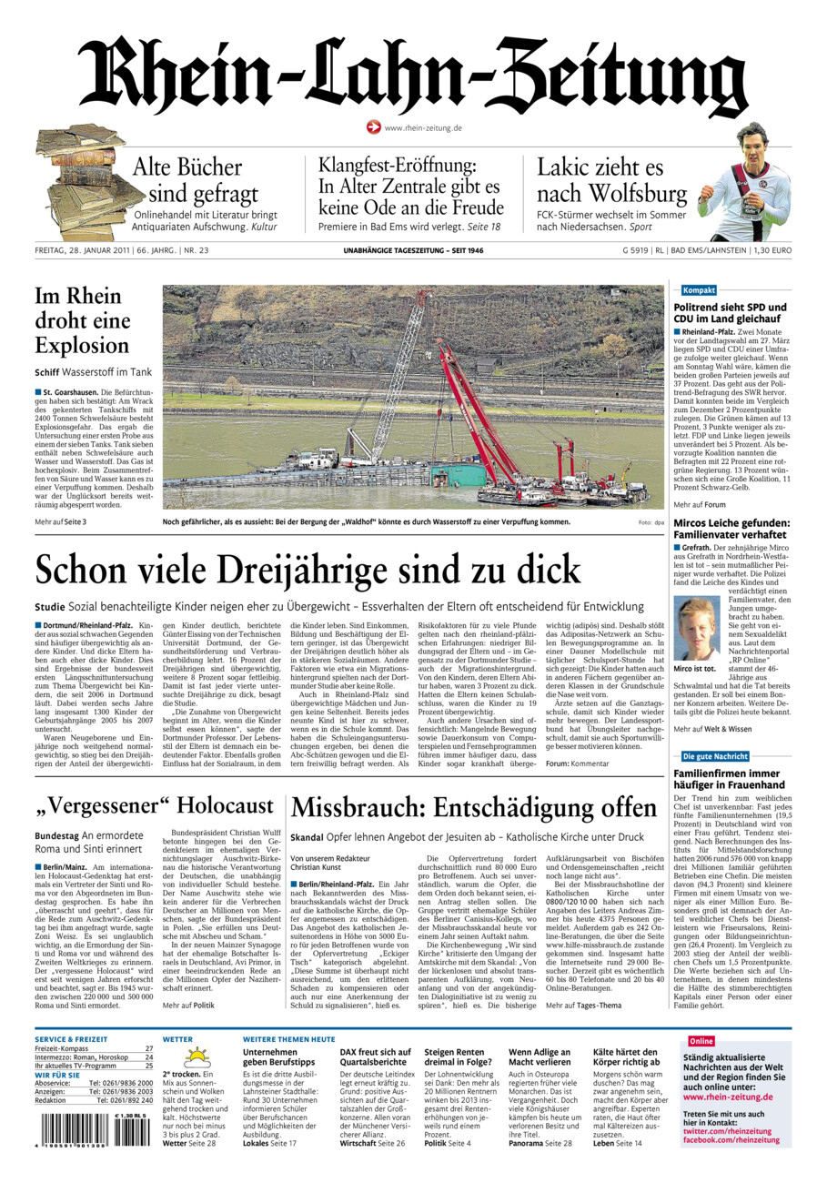 Rhein-Lahn-Zeitung vom Freitag, 28.01.2011