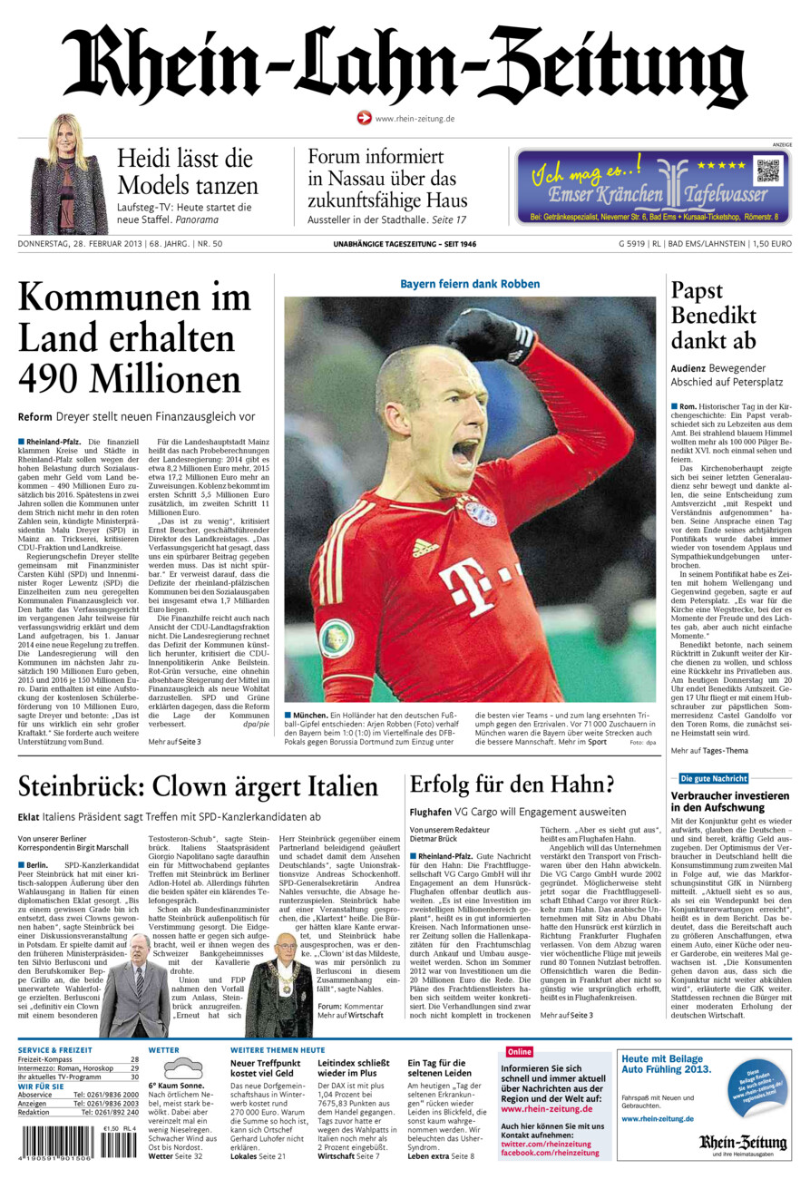 Rhein-Lahn-Zeitung vom Donnerstag, 28.02.2013