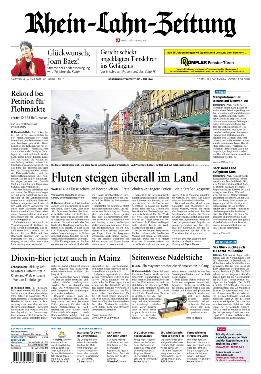 Rhein-Lahn-Zeitung vom Samstag, 08.01.2011