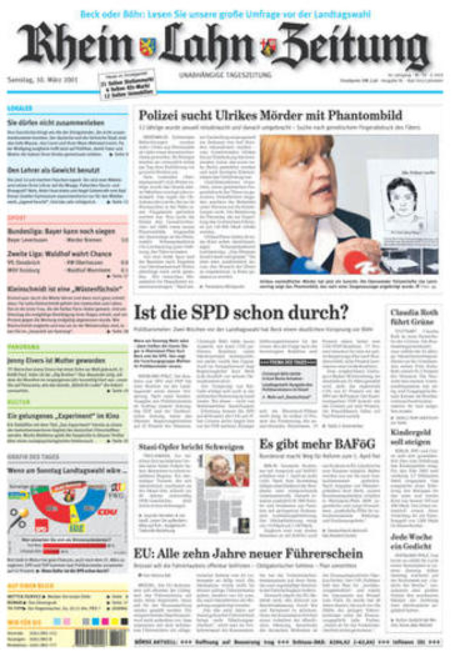 Rhein-Lahn-Zeitung vom Samstag, 10.03.2001