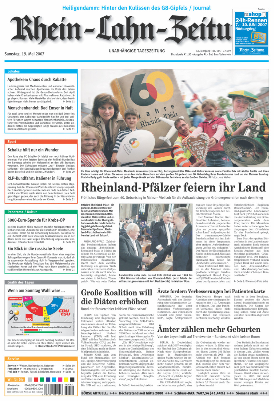 Rhein-Lahn-Zeitung vom Samstag, 19.05.2007