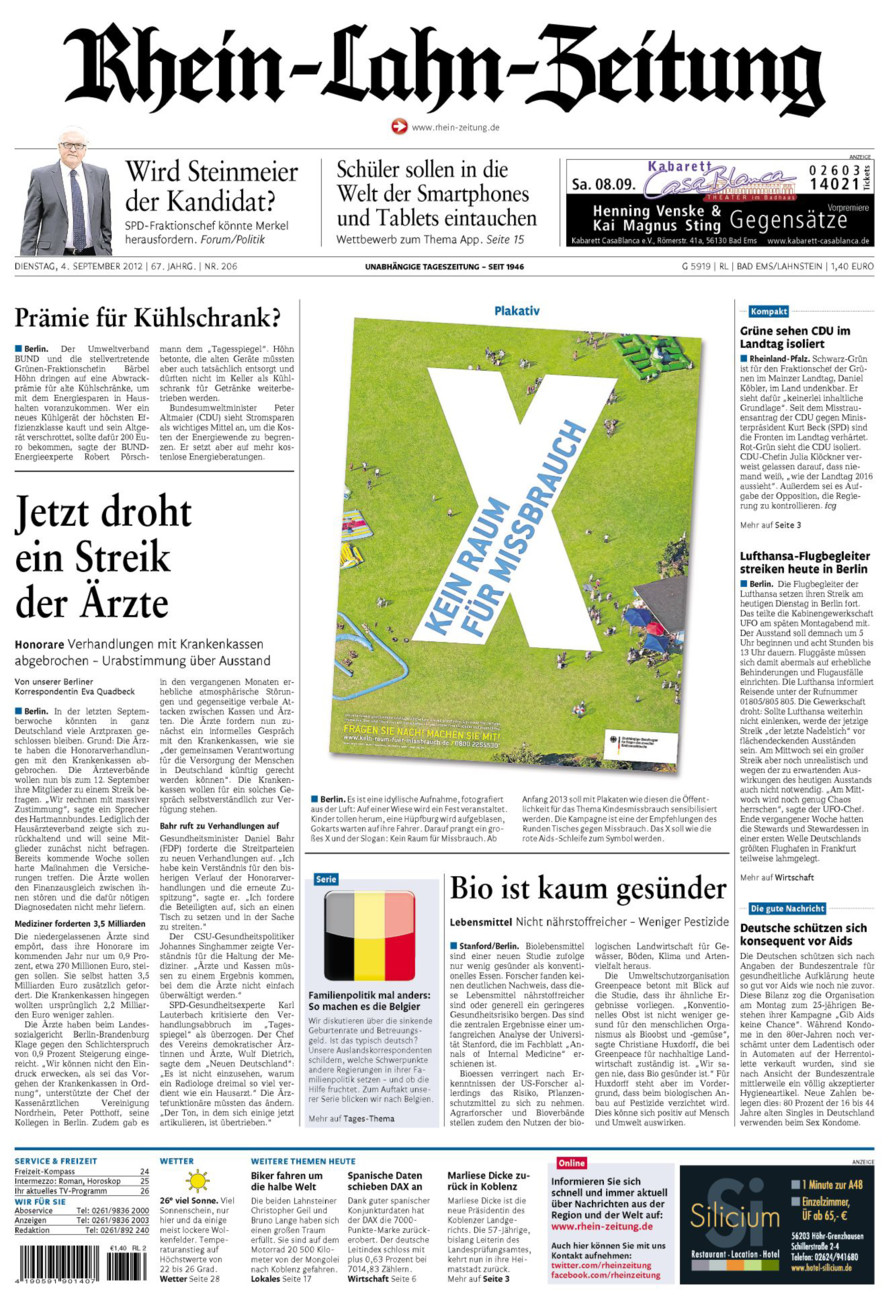 Rhein-Lahn-Zeitung vom Dienstag, 04.09.2012