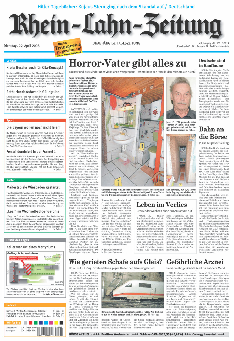 Rhein-Lahn-Zeitung vom Dienstag, 29.04.2008