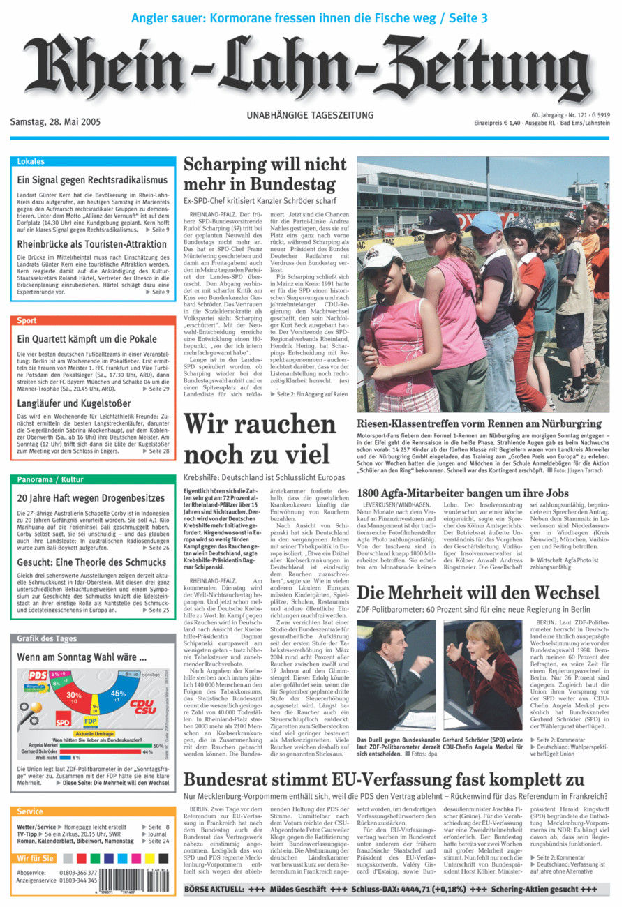 Rhein-Lahn-Zeitung vom Samstag, 28.05.2005
