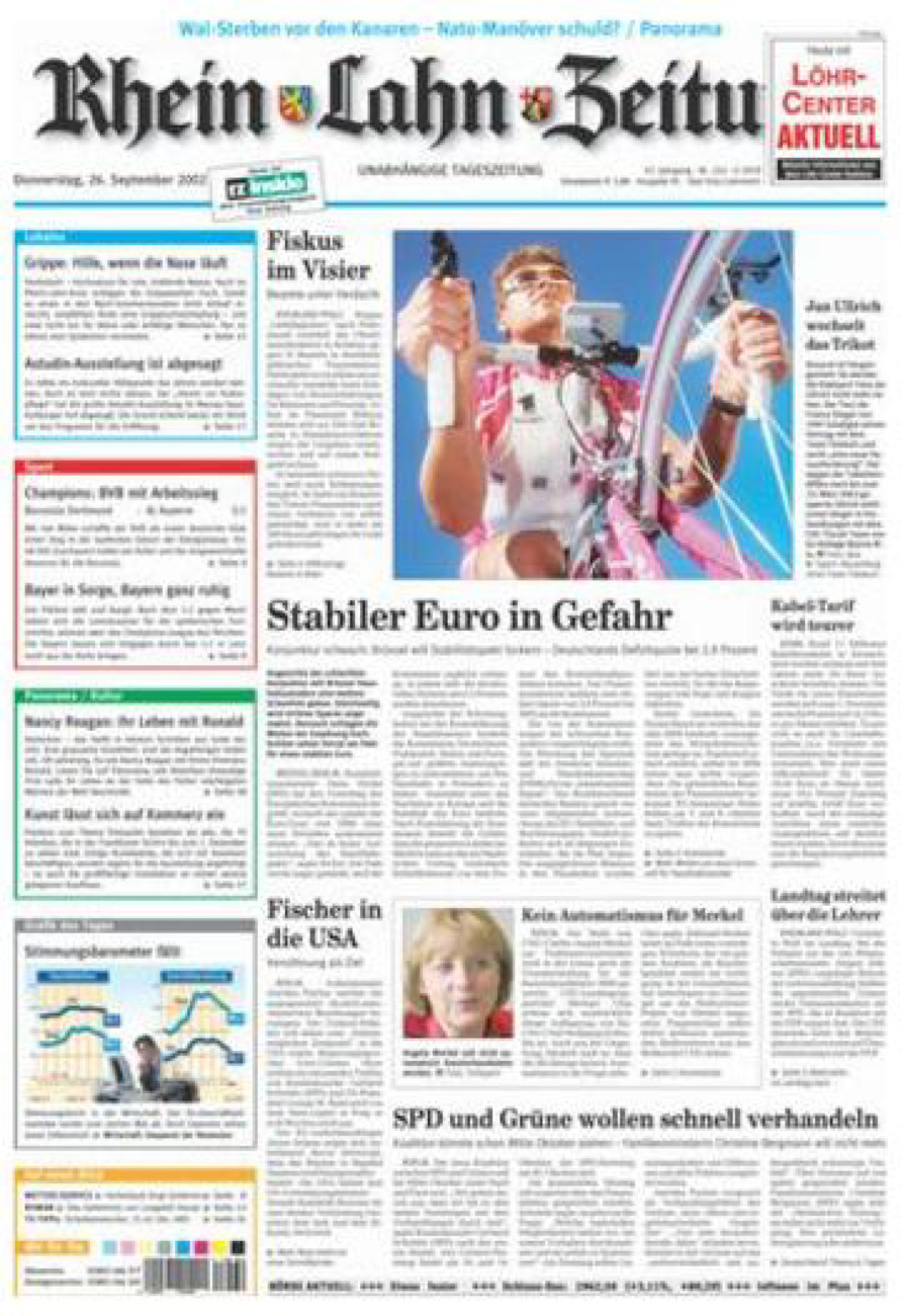 Rhein-Lahn-Zeitung vom Donnerstag, 26.09.2002