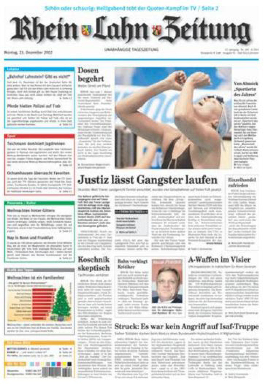 Rhein-Lahn-Zeitung vom Montag, 23.12.2002