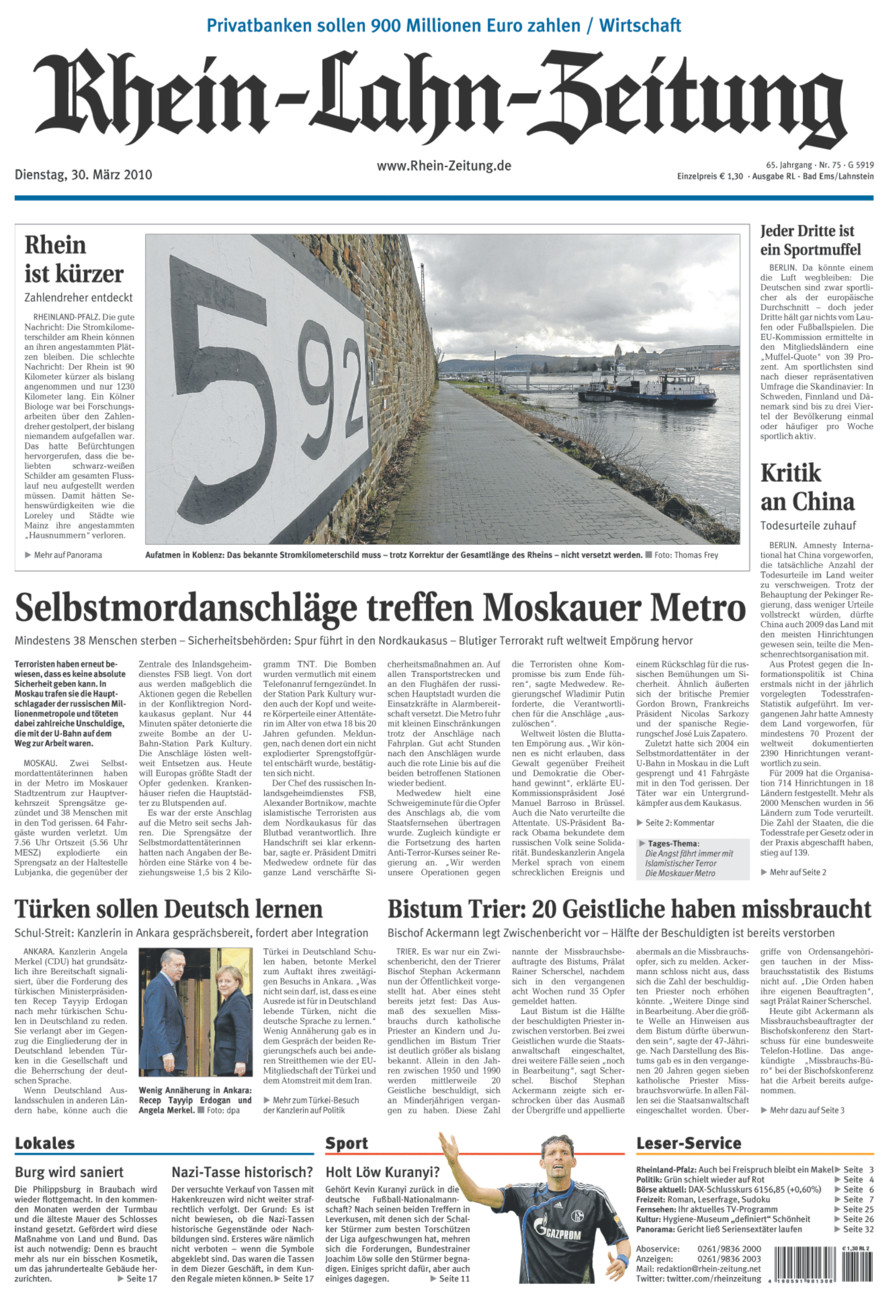Rhein-Lahn-Zeitung vom Dienstag, 30.03.2010